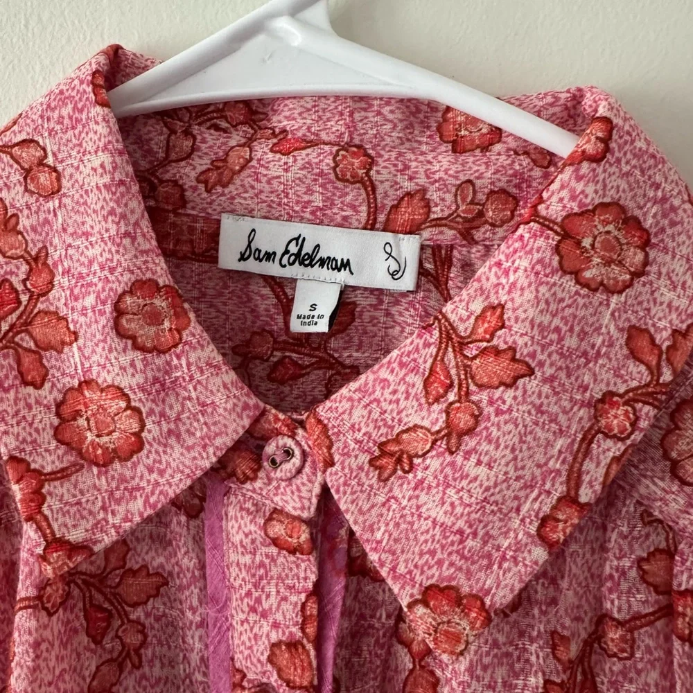 Sam Edelman Women's Nora Pleated Buttoned-Front Top Size S - Picture 5 of 5